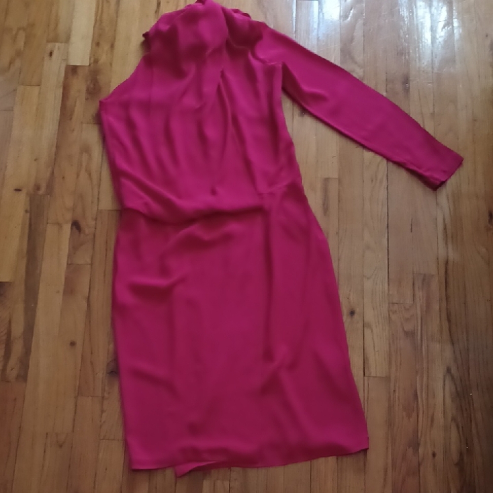 Diane Von Furstenberg Pink One Shoulder Sheath Dress